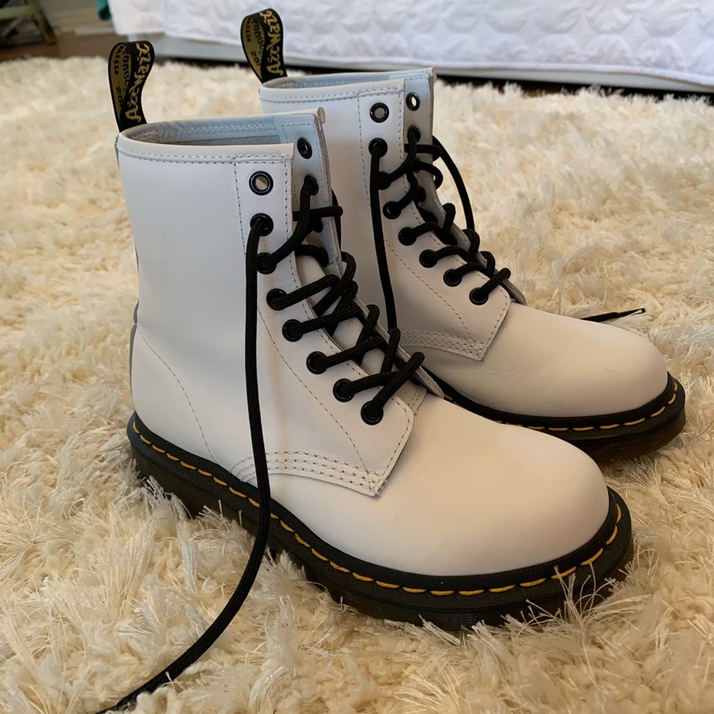 Brand new white doc martens